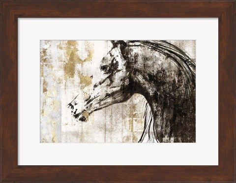 Framed Equestrian Gold IV Print