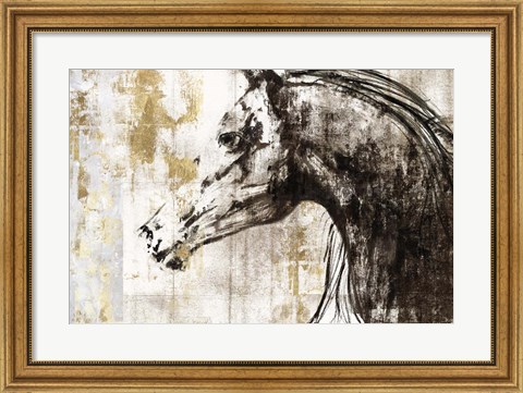 Framed Equestrian Gold IV Print