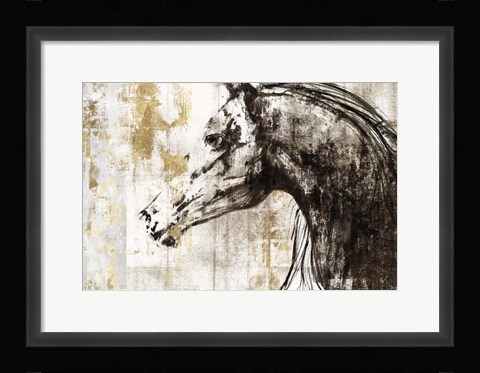 Framed Equestrian Gold IV Print