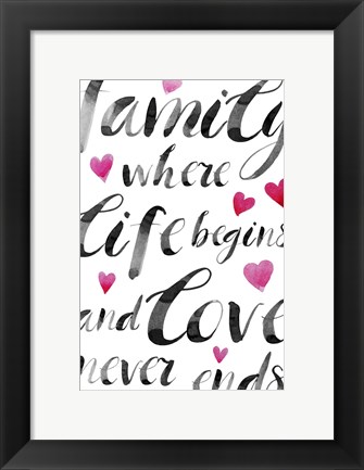 Framed Family Love II Print