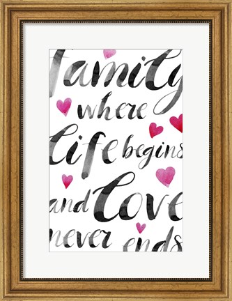 Framed Family Love II Print