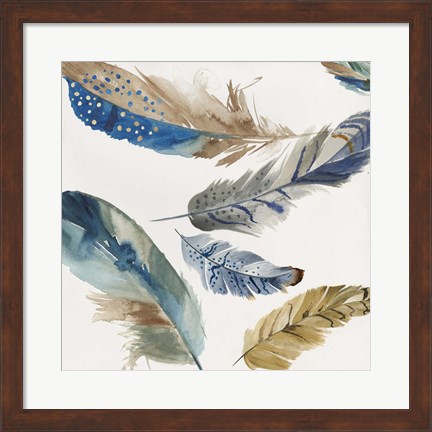 Framed Feather Weather I Print