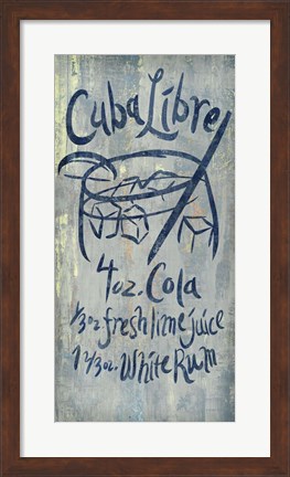 Framed Cuba Libre Blue Print