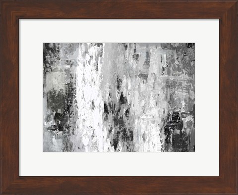 Framed Black and White Abstract IV Print