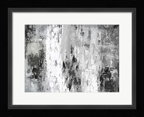 Framed Black and White Abstract IV Print