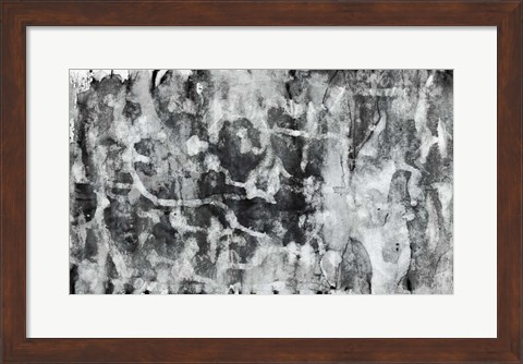Framed Black and White Abstract VI Print