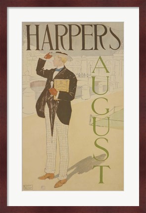 Framed Harpers August Print