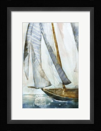 Framed Sailboat Blues I Print