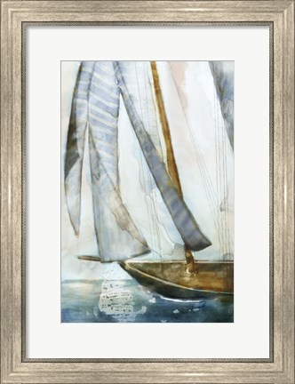 Framed Sailboat Blues I Print