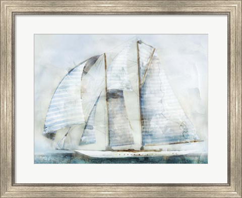 Framed Sailboat Blues II Print