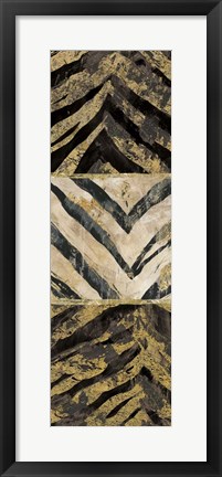 Framed Zebra Squares I Print
