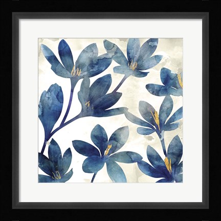 Framed Veranda Blue I Print