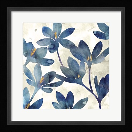 Framed Veranda Blue II Print