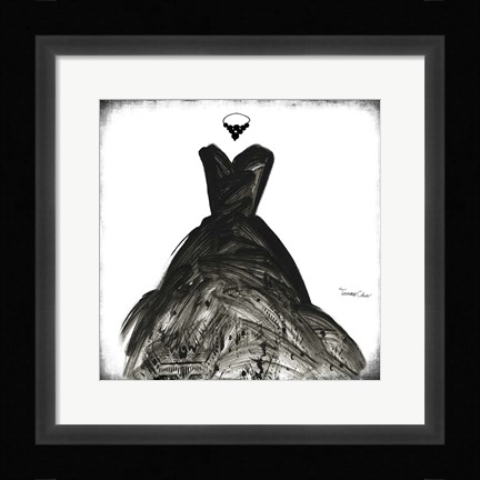 Framed Black Dress II Print