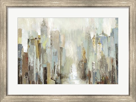 Framed Misty City Print
