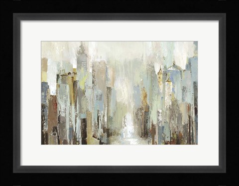 Framed Misty City Print