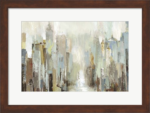 Framed Misty City Print