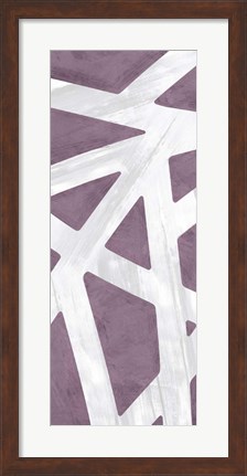 Framed Striped Purple III Print