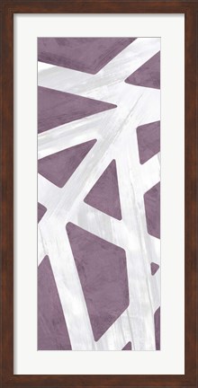 Framed Striped Purple III Print