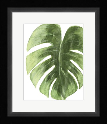 Framed Palm Green I Print