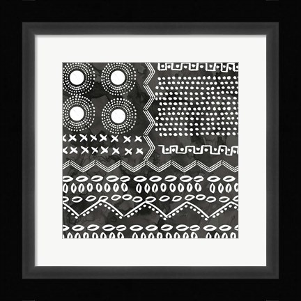 Framed African IV  Black Version Print