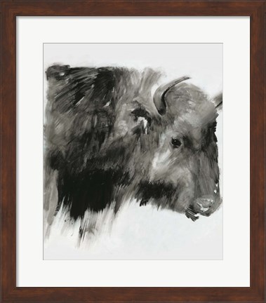 Framed Black Bison Print