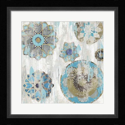 Framed Suzani Blue II Print