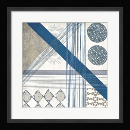 Framed Folk Patchwork II Print