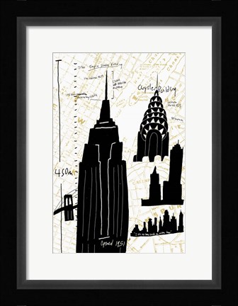 Framed NY Deco I Print