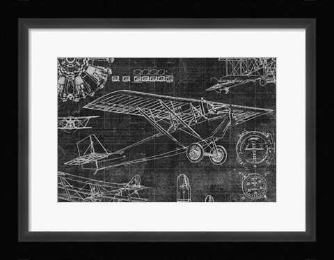 Framed Vintage Aviation I Print