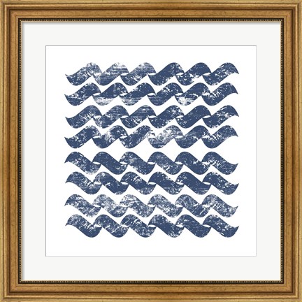 Framed Chevron Waves Print