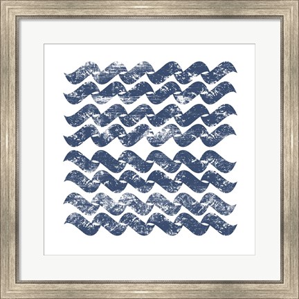 Framed Chevron Waves Print