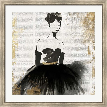 Framed Lady in Black II Print