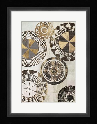 Framed African Rings I Print
