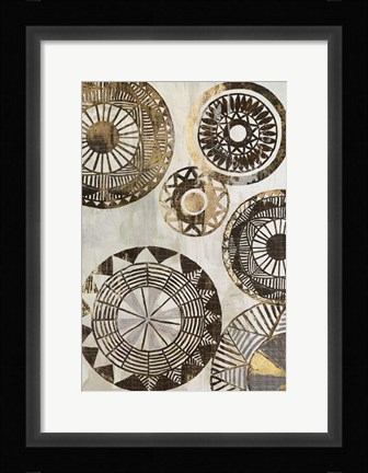 Framed African Rings II Print