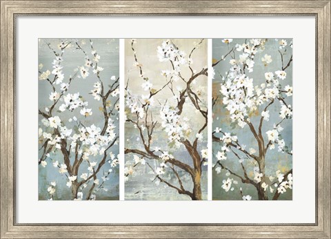 Framed Triptych in Bloom Print