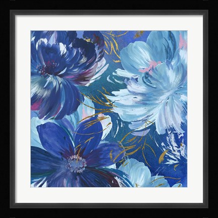 Framed Midnight Floral II Print