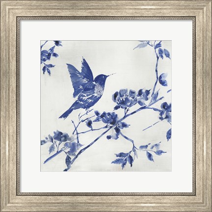 Framed Porcelain Hummingbird Print