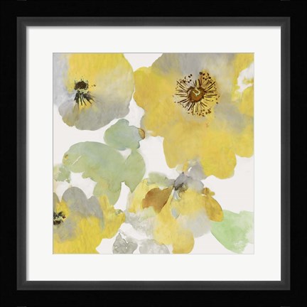 Framed Sunny Floral I Print