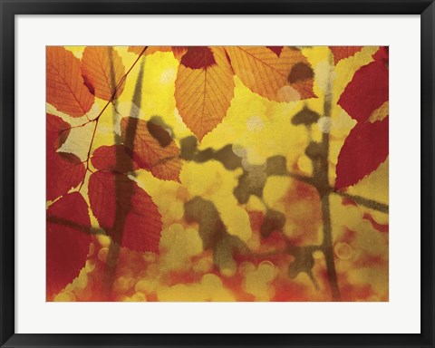 Framed Golden Foliage Print