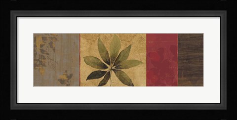 Framed Leaf Impressions I Print
