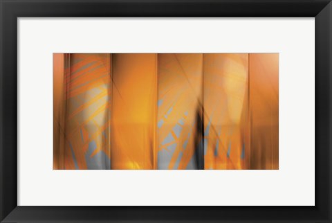 Framed Tangerine on Grey Print