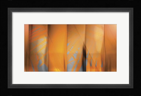 Framed Tangerine on Grey Print