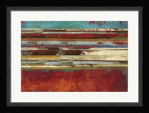 Framed Worn Red Print