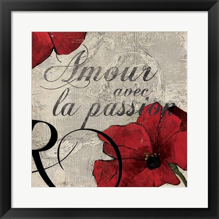 Framed Amour Passion Print