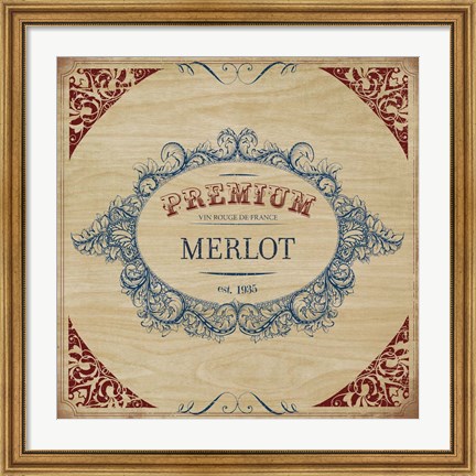 Framed Merlot Print
