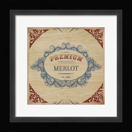 Framed Merlot Print