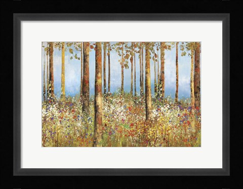 Framed Field of Flowers Print