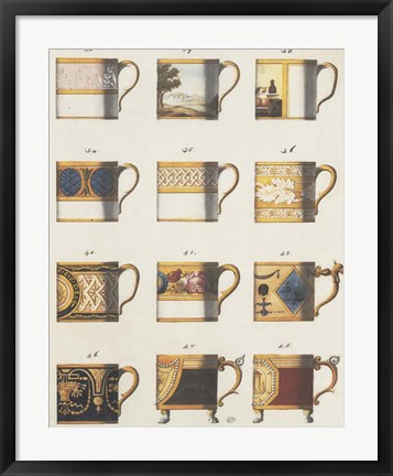 Framed Teacups II Print
