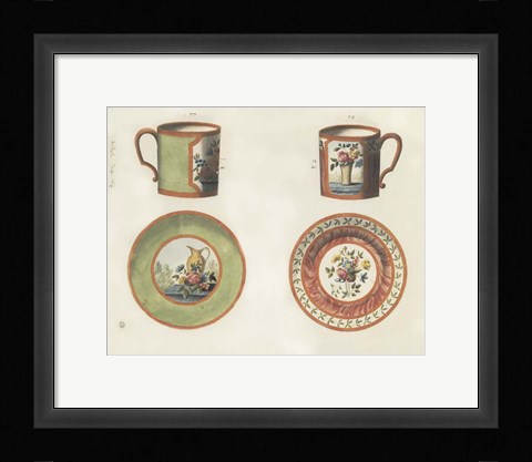 Framed Cups &amp; Saucers Print